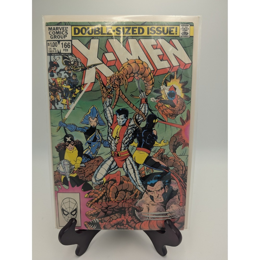 Uncanny X-Men 166 Marvel Comics 1982 Double-Sized Issue Paul Smith Cover Brood